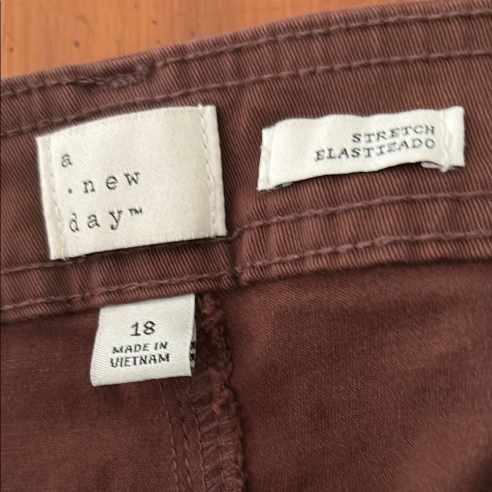 a new day Trousers Cotton Blend Straight Leg - Picture 3 of 4